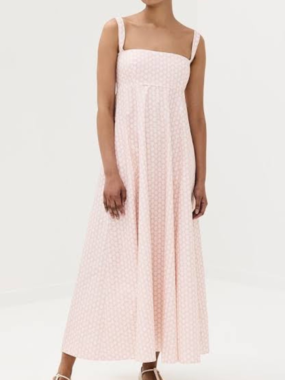 Hill House The Rowena Dress - Coral Baroque Shell Cotton Sateen Coral